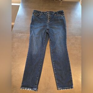 Good American High Rise Dark Blue Jeans